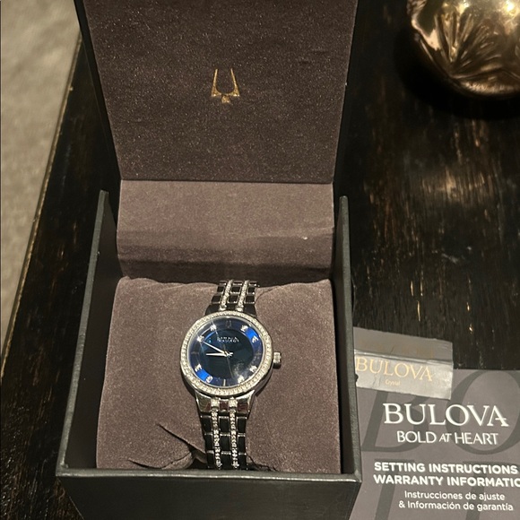 Bulova Classic Silver and Deep Blue Timepiece